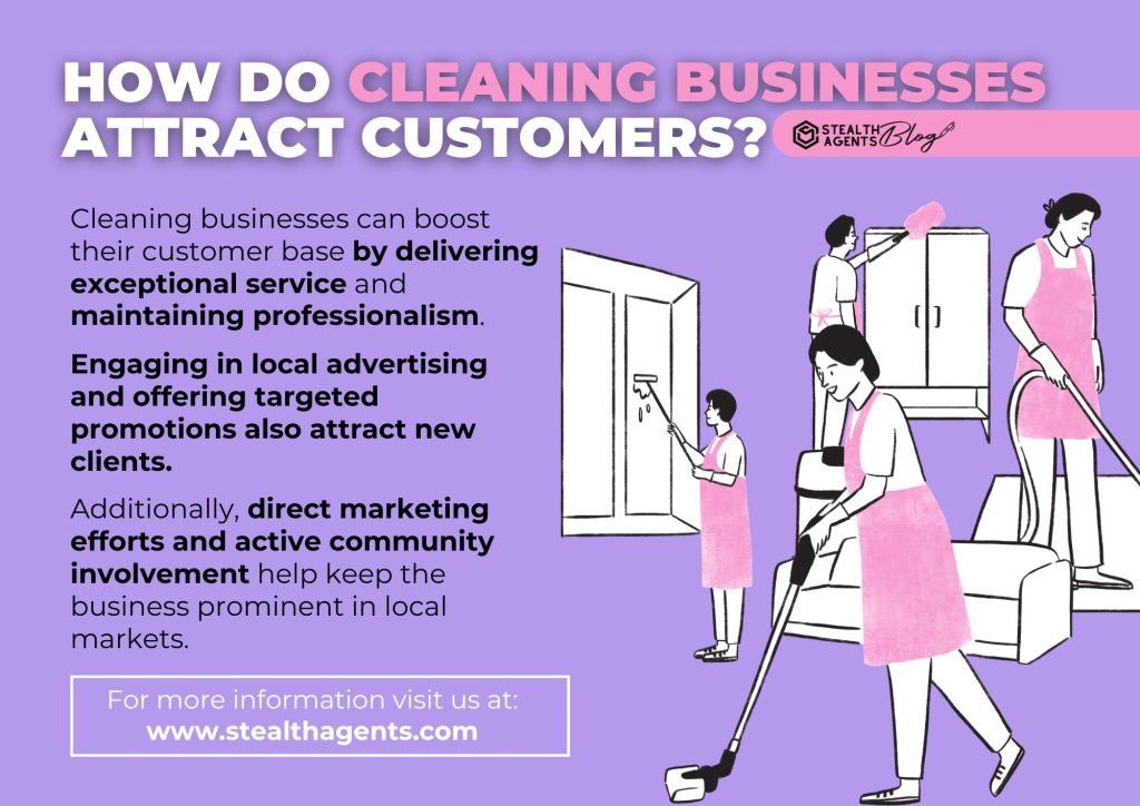 How do cleaning businesses attract customers?