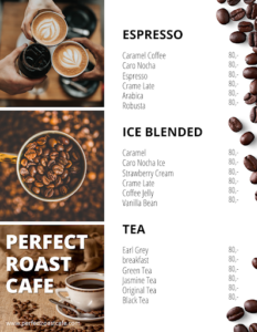 Best 15 coffee shop menu ideas