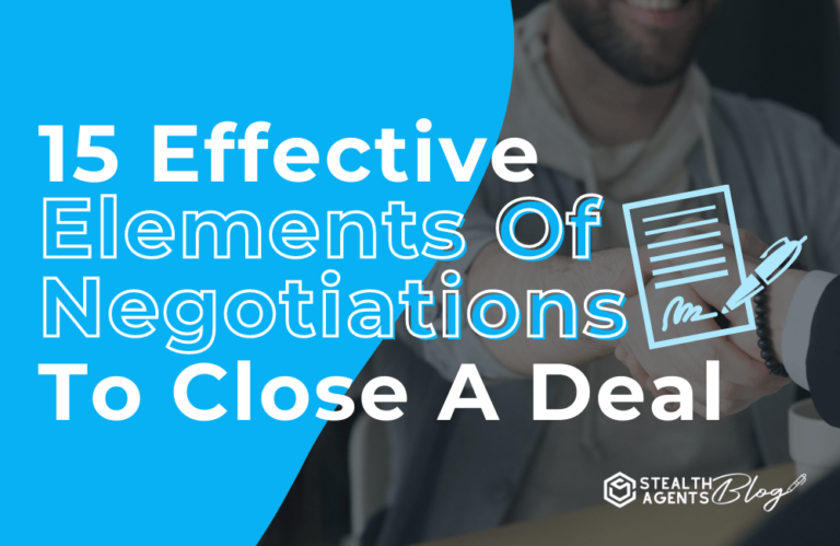 15 Effective elements of negotiation to close a deal