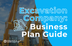 Blog post banner of excavation company: business plan guide