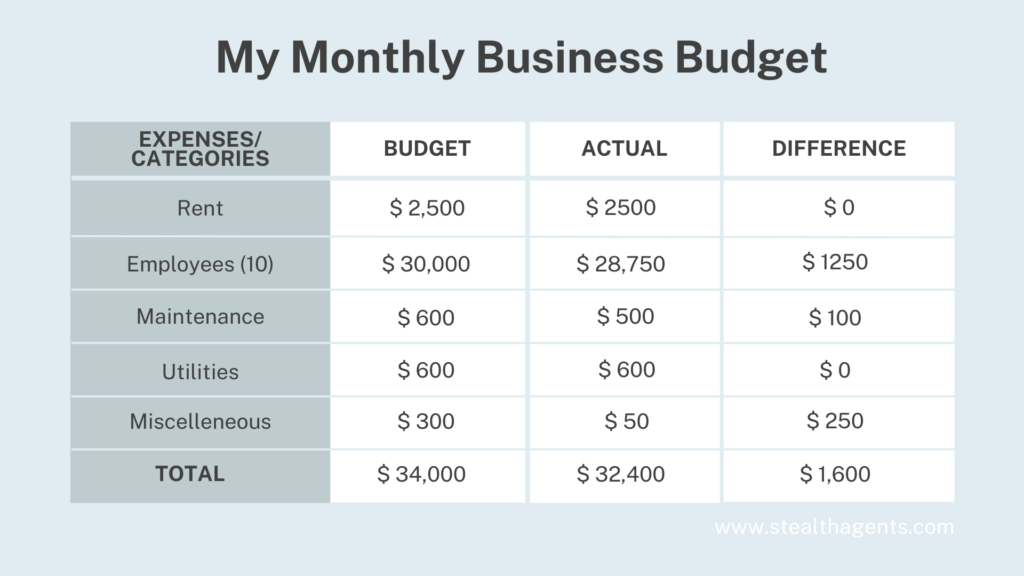 Budget vs. actual expenses: how it functions in business