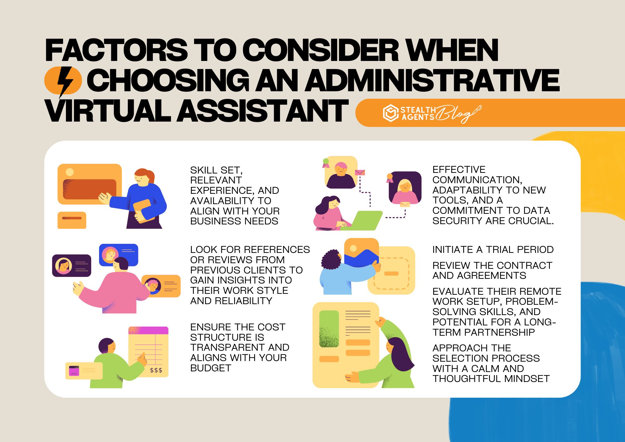 Factors to consider when choosing an administrative virtual assistant