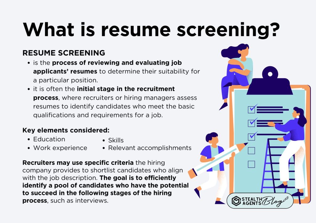 What is resume screening?