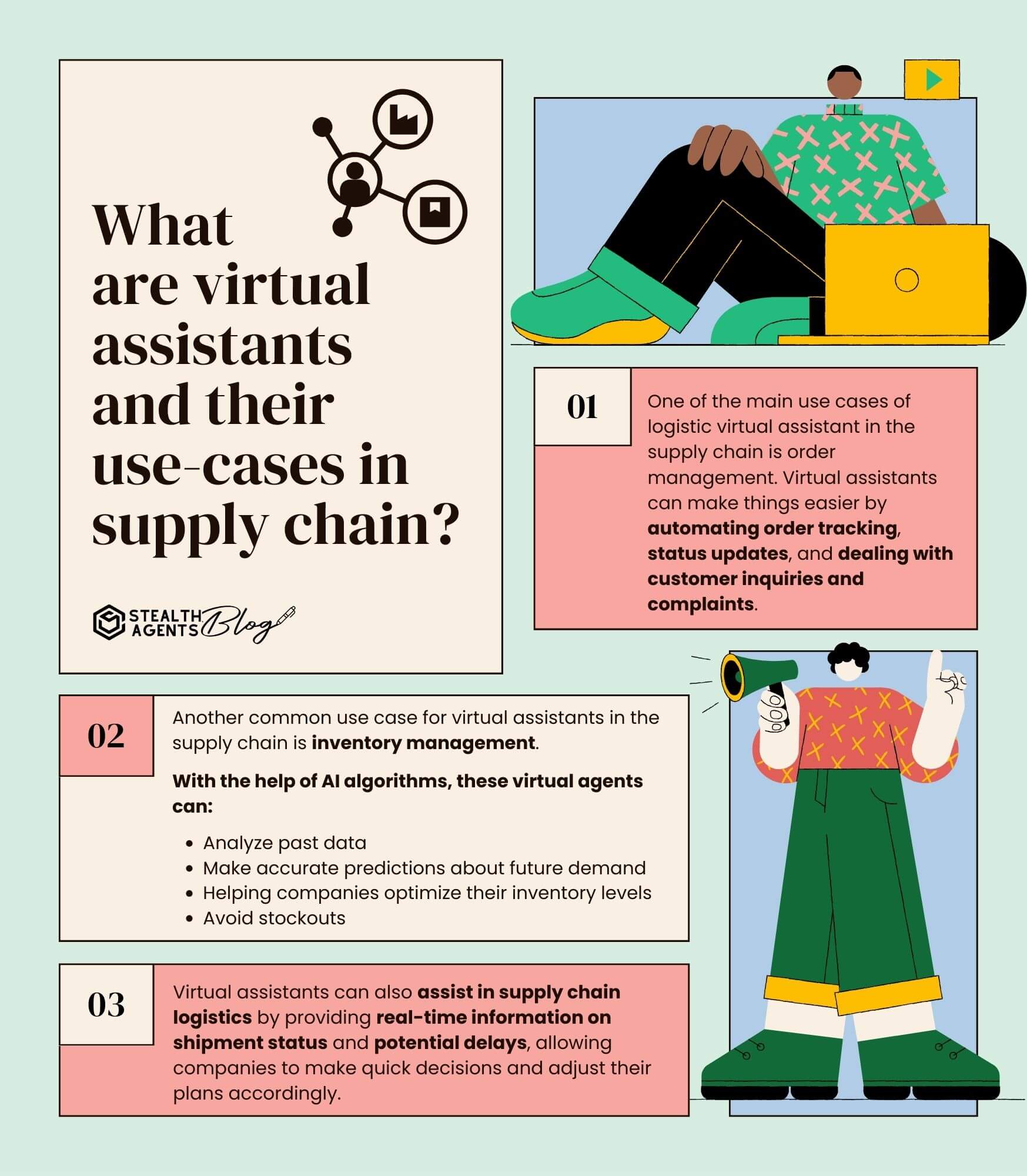 What are virtual assistants and their use-cases in supply chain?