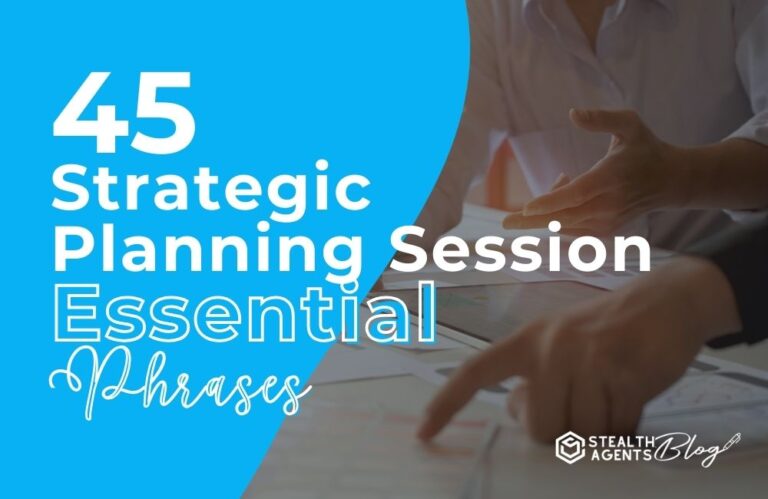 45 Strategic Planning Session Essential Phrases