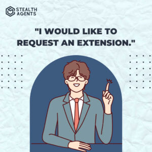 "I would like to request an extension."