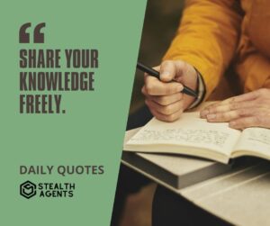 "Share Your Knowledge Freely."