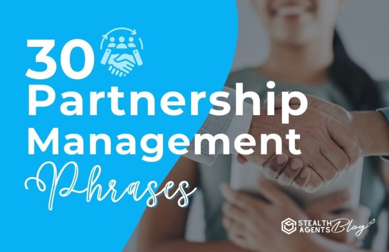 30 Partnership Management Phrases