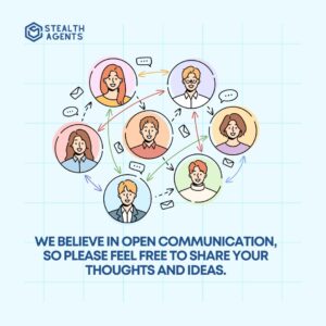 We believe in open communication, so please feel free to share your thoughts and ideas.