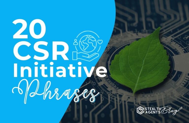 20 CSR Initiative Phrases