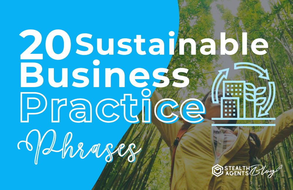 20 Sustainable Business Practice Phrases