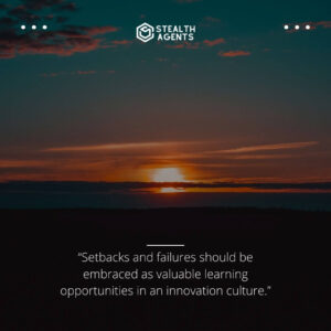 "Setbacks and failures should be embraced as valuable learning opportunities in an innovation culture."