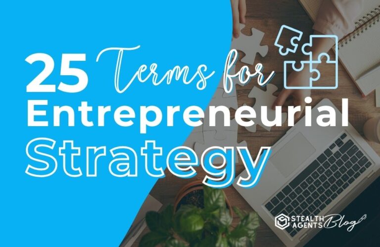 25 Terms for Entrepreneurial Strategy