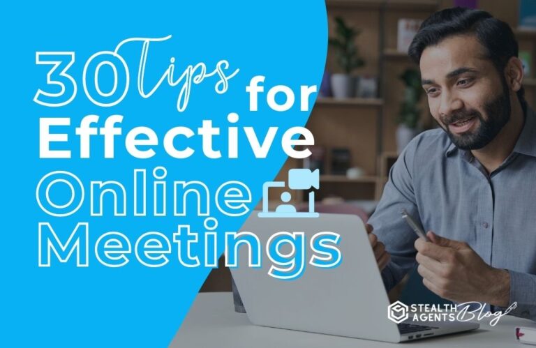 30 Tips for Effective Online Meetings