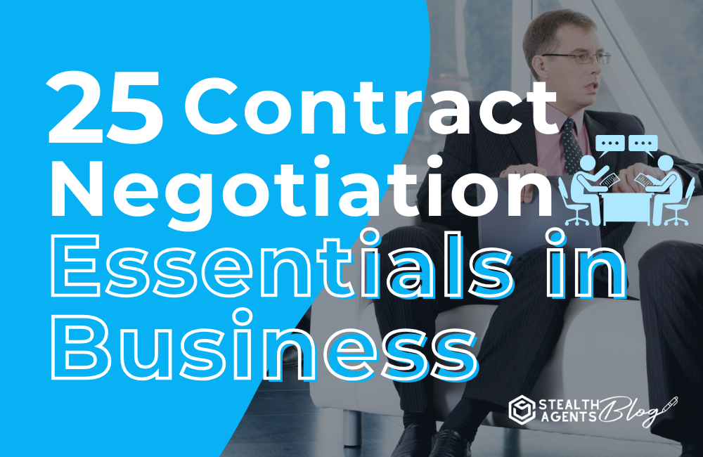 25 Contract Negotiation Essentials in Business
