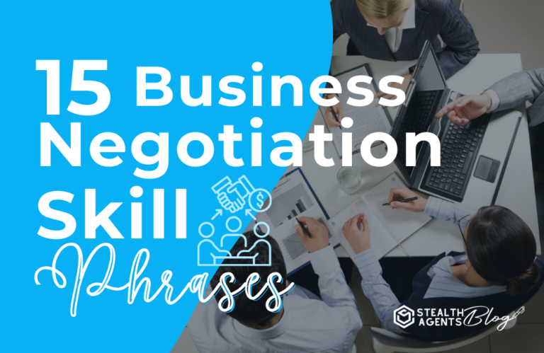 15 Business Negotiation Skill Phrases