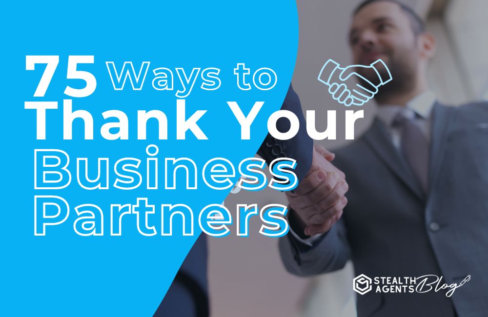75 Ways to Thank Your Business Partners