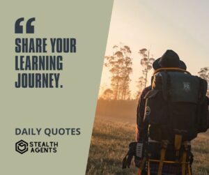 "Share Your Learning Journey."
