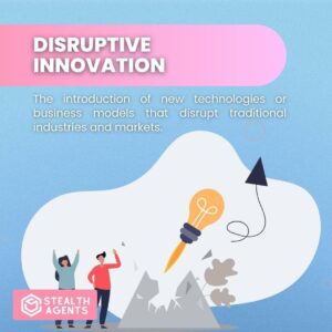 Disruptive Innovation: The introduction of new technologies or business models that disrupt traditional industries and markets.