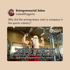Why did the entrepreneur start a company in the sports industry? Because they have a passion for athletics and wanted to create products or services that enhance the sporting experience for others.