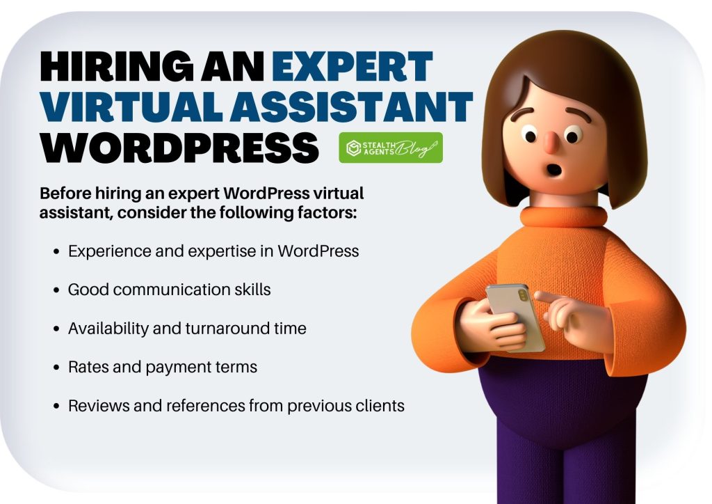 Hiring an expert virtual assistant wordpress