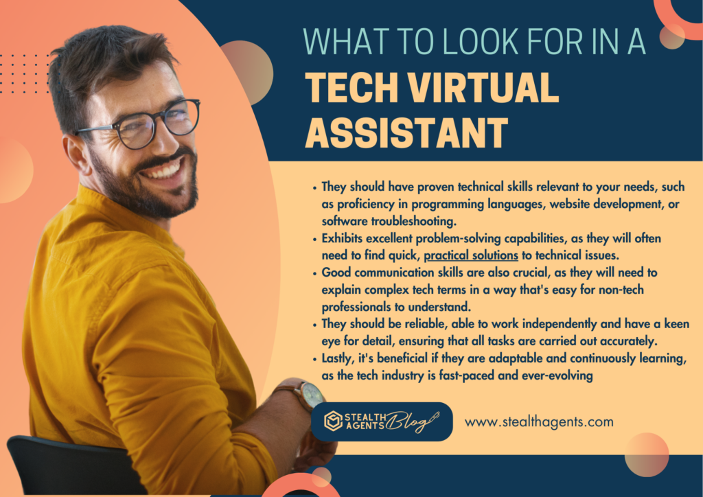 Tech virtual assistant infographic