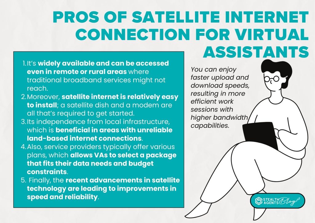 Pros of Satellite Internet Connection for Virtual Assistants