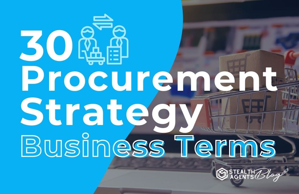 30 Procurement Strategy Business Terms