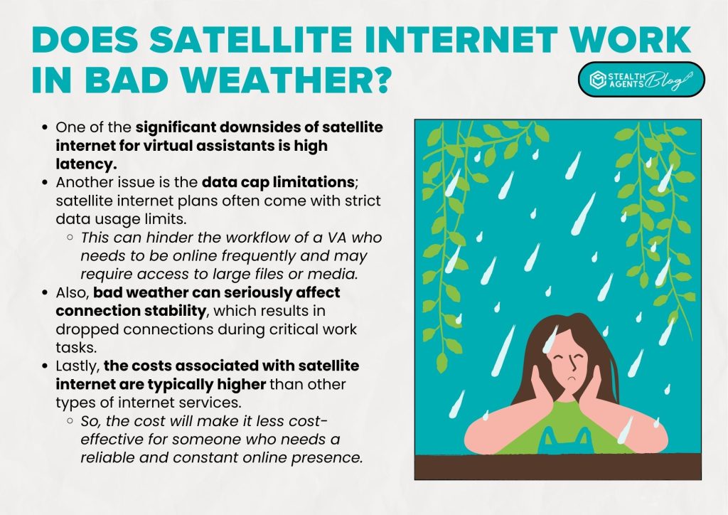 Does satellite internet work in bad weather?