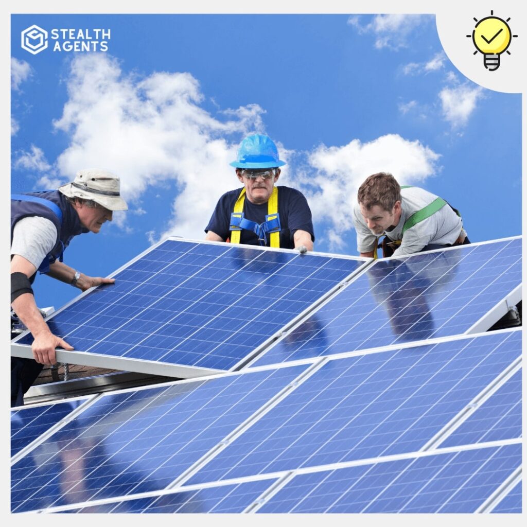 Solar panel installation Businesses and homes that want to lower their carbon footprint can hire you to install solar panels.