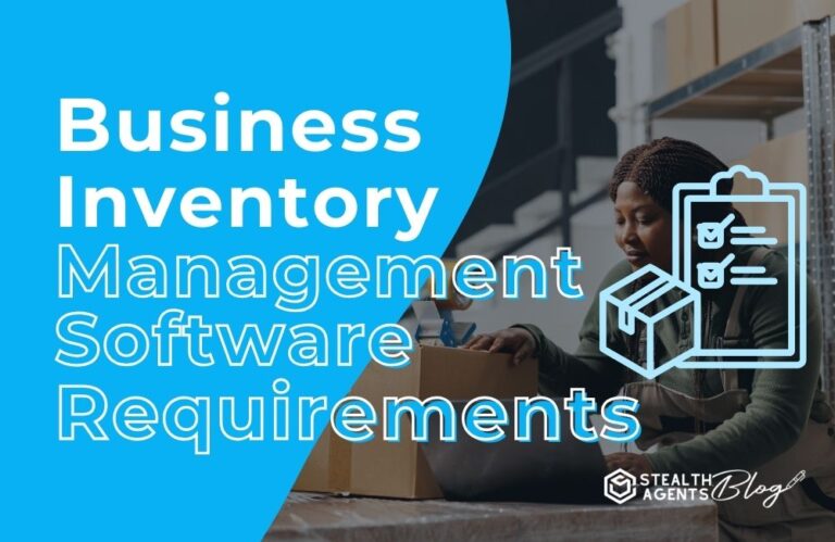 Business Inventory Management Software Requirements