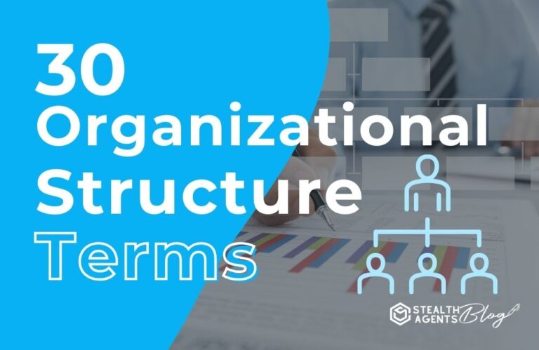 30 Organizational Structure Terms