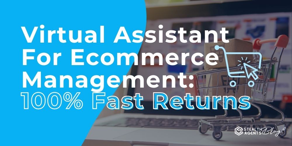 Virtual Assistant For Ecommerce Management: 100% Fast Returns