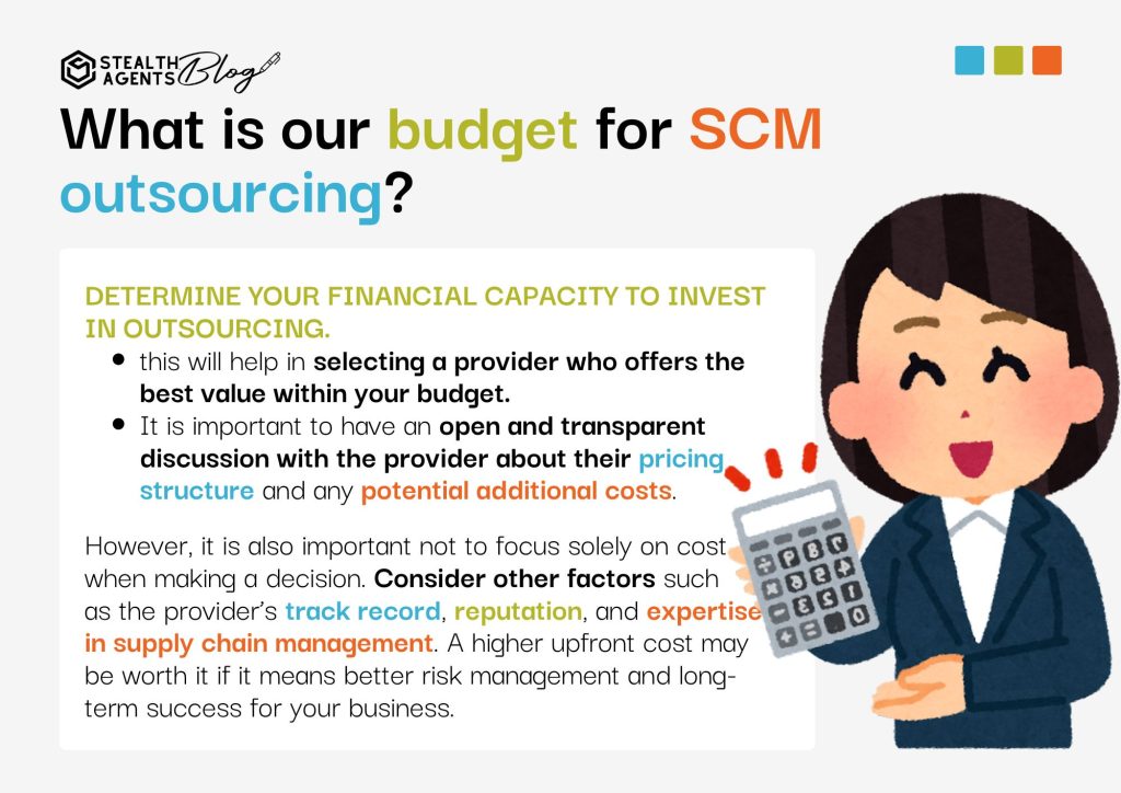 What is our budget for SCM outsourcing?