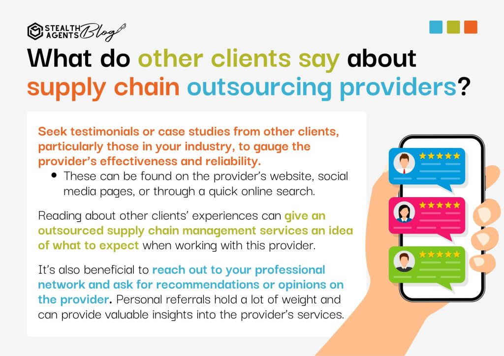 What do other clients say about supply chain outsourcing providers?