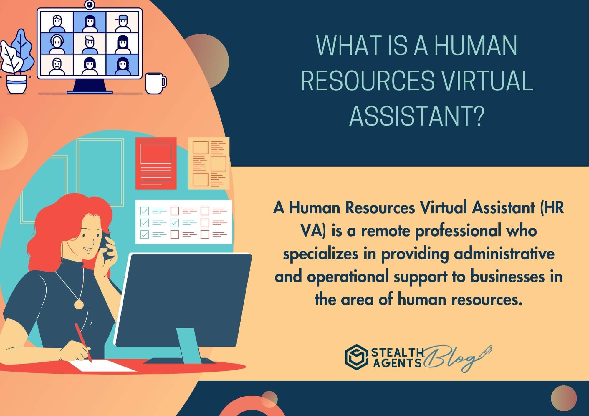 What are the responsibilities of a Virtual Assistant working in Human Resources?