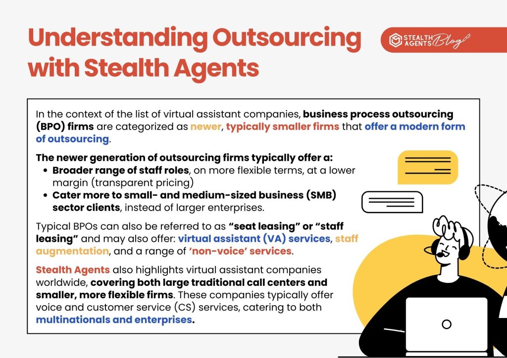 Understanding Outsourcing with Stealth Agents