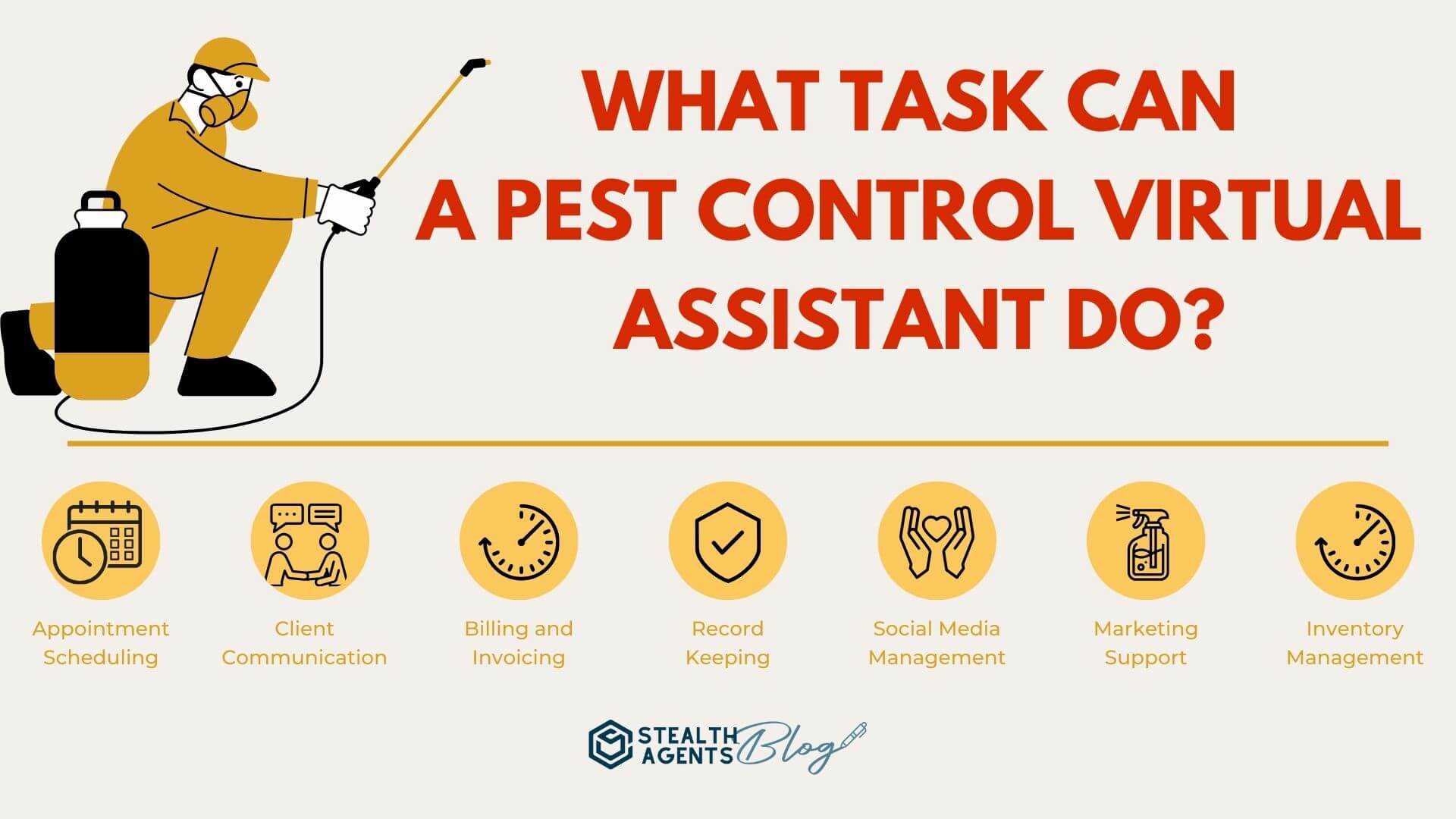 What Task can a Pest Control Virtual Assistant do?