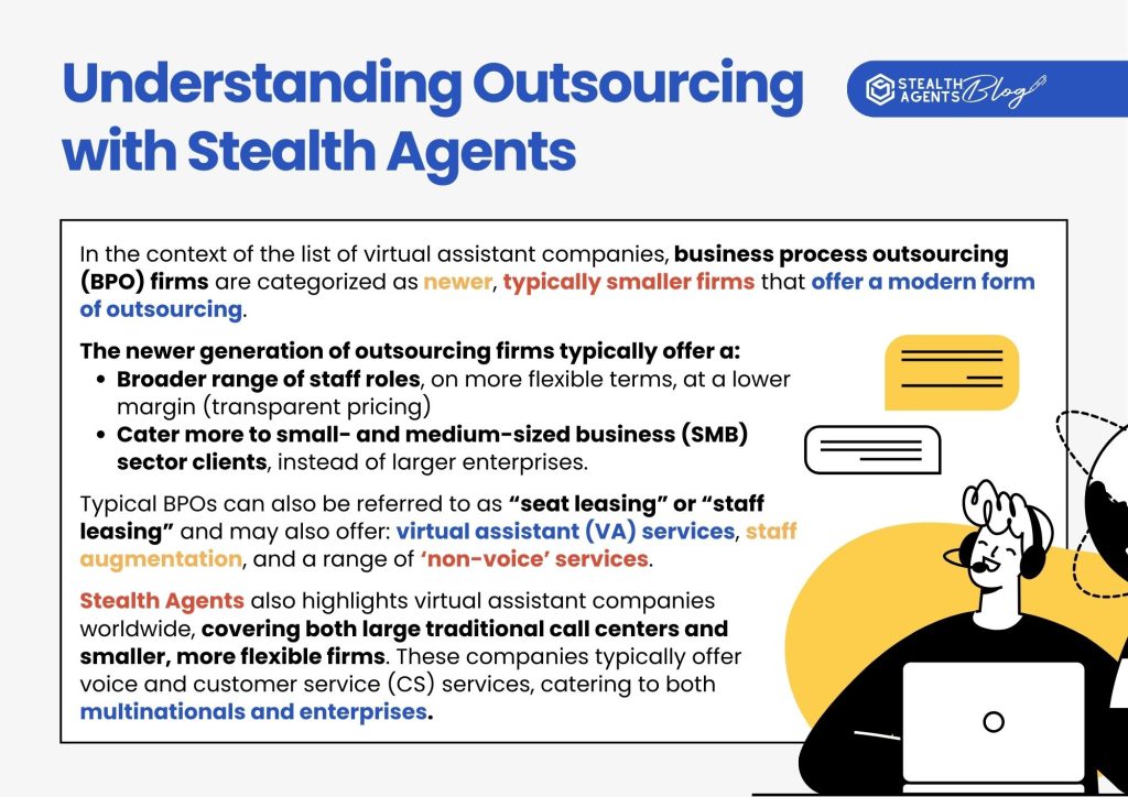 Understanding Outsourcing with Stealth Agents