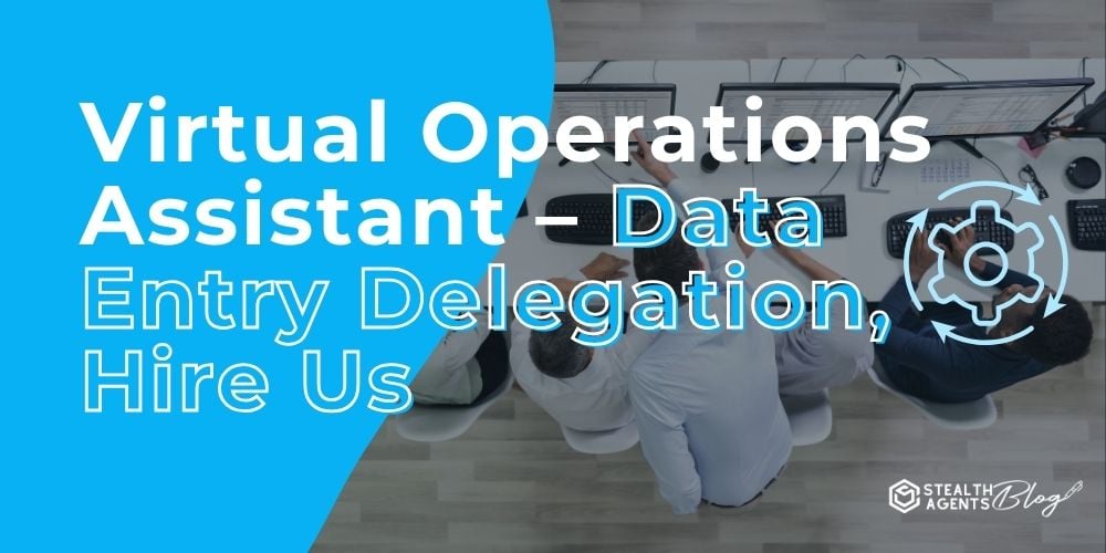 Virtual Operations Assistant - Data Entry Delegation, Hire Us