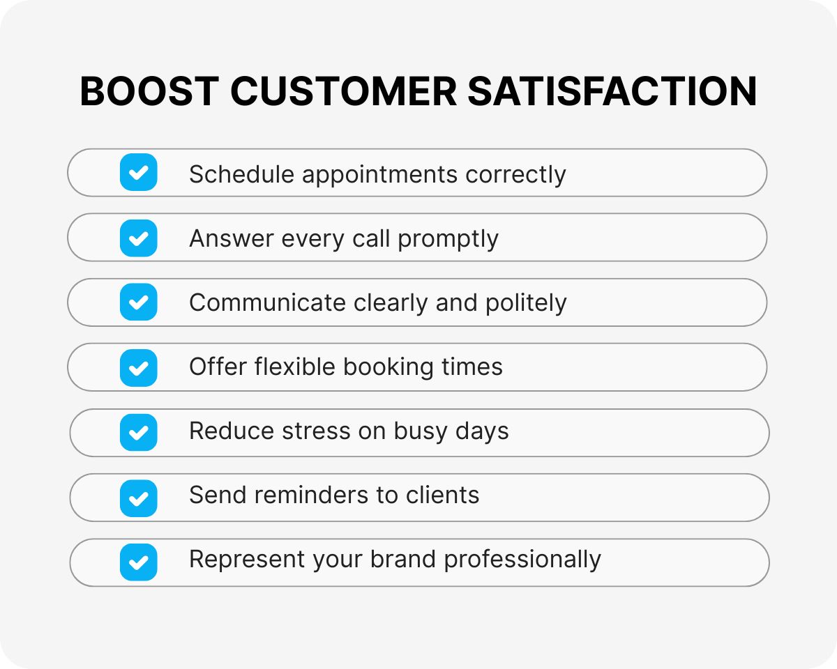 virtual receptionist appointment scheduling