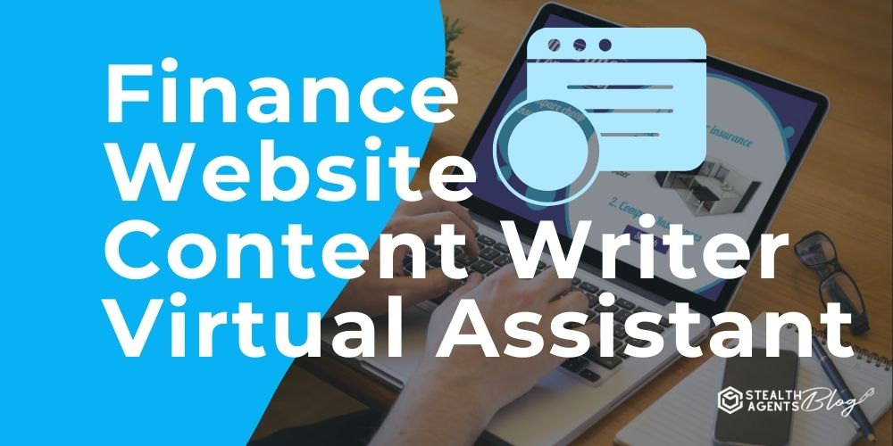 Finance Website Content Writer Virtual Assistant