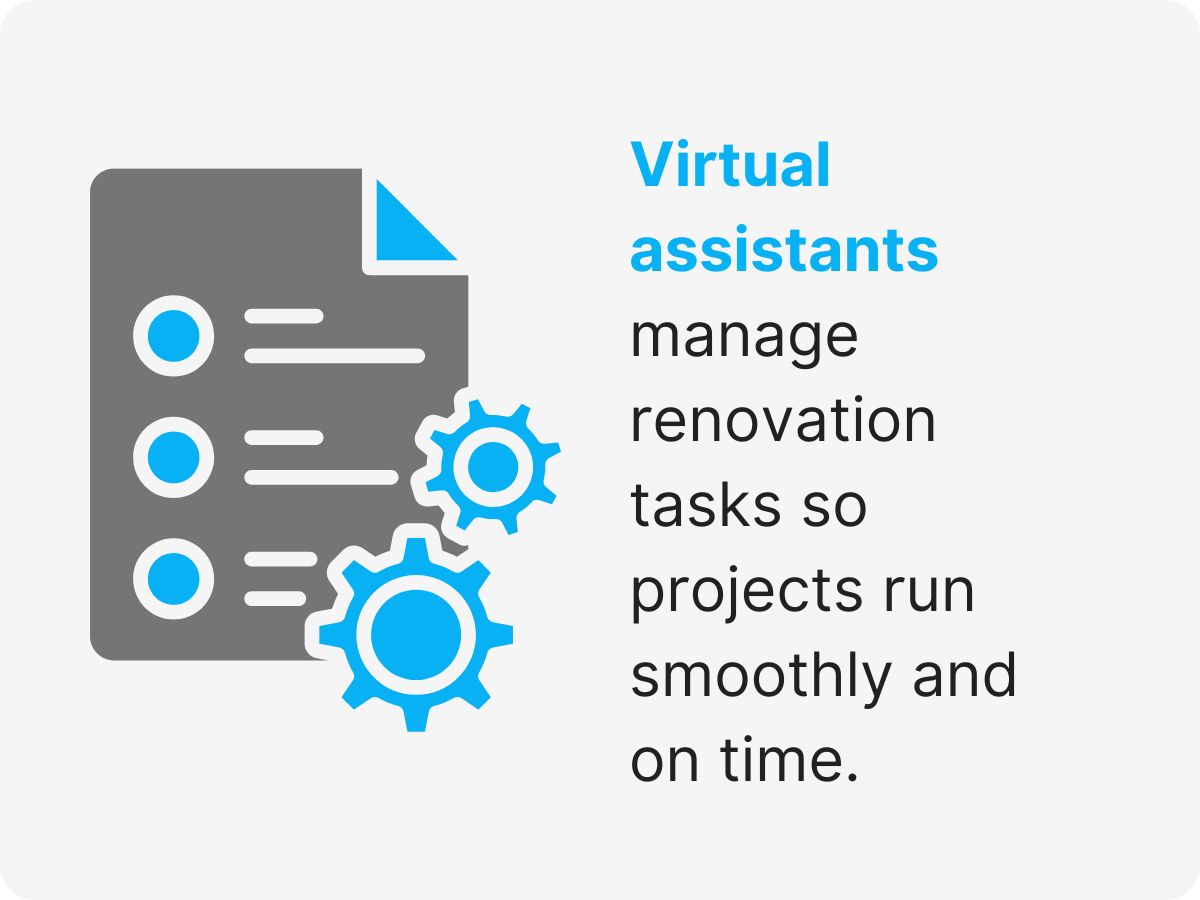 renovation project support virtual assistant