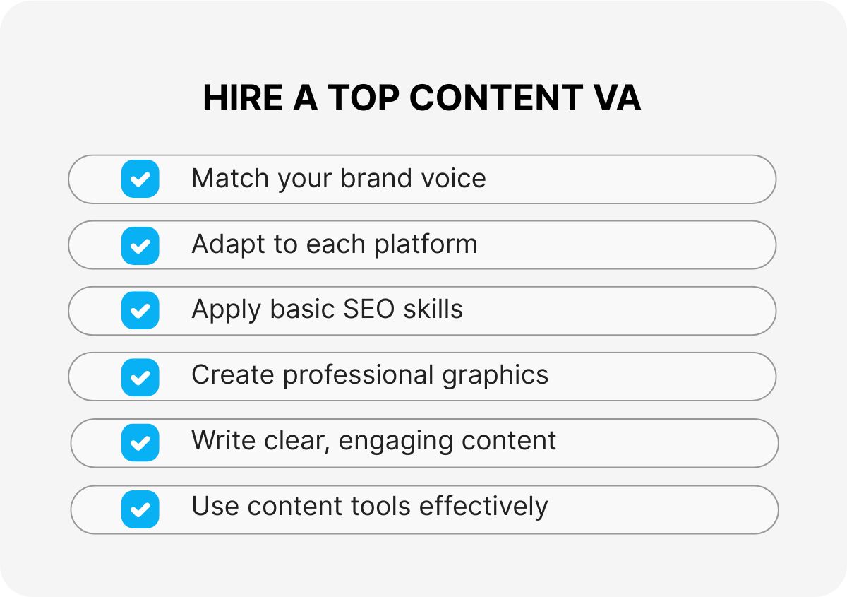 VA content strategy services