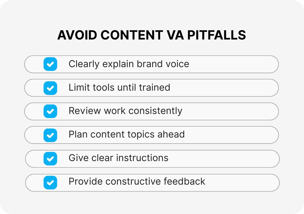 virtual assistant content production