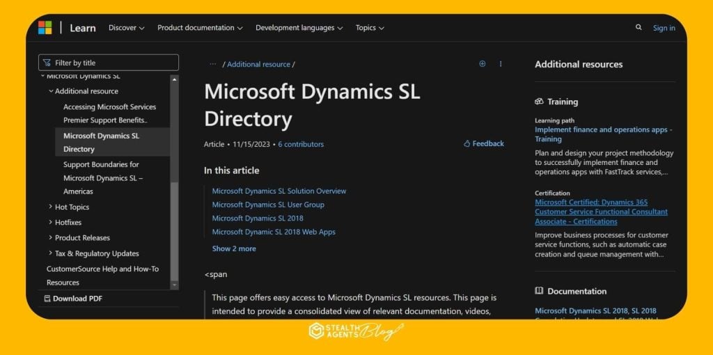 Microsoft Dynamics SL