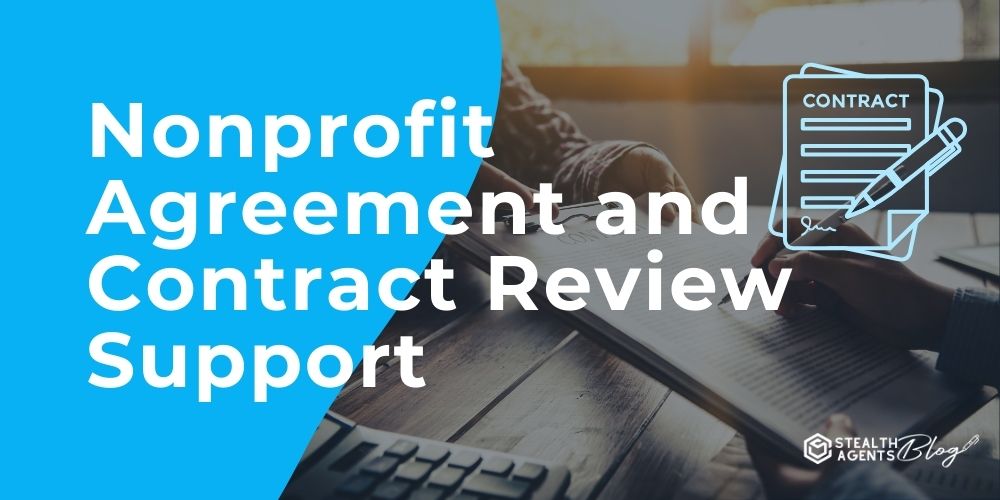 Nonprofit Agreement and Contract Review Support