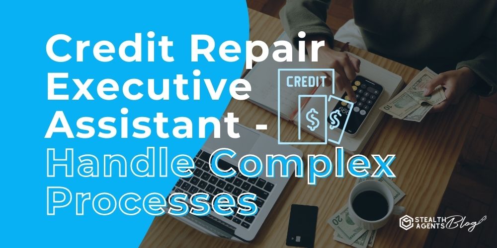 Credit Repair Executive Assistant - Handle Complex Processes
