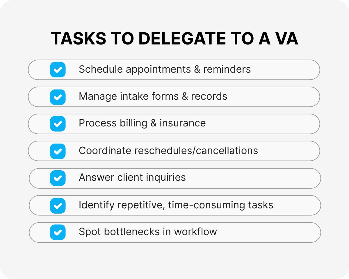 administrative VA for therapists