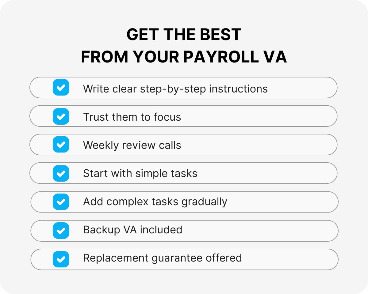 remote payroll management assistant